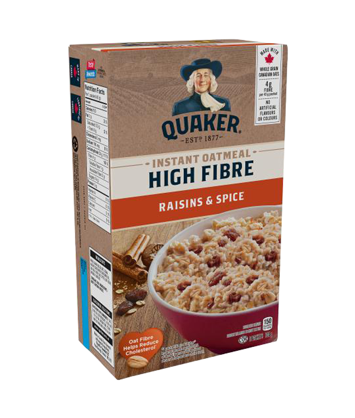 Quaker High Fibre Raisins Spice Instant Oatmeal Quaker quaker-high-fibre-raisins-spice-instant-oatmeal-quaker